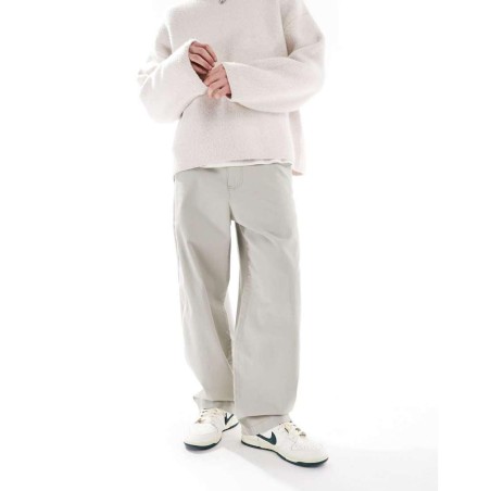 Pantalones Cargo Grises Muy Holgados Con Detalle De Cremallera De Hollister de hombre de color Blanco