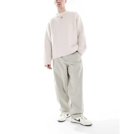 Pantalones Cargo Grises Muy Holgados Con Detalle De Cremallera De Hollister de hombre de color Blanco