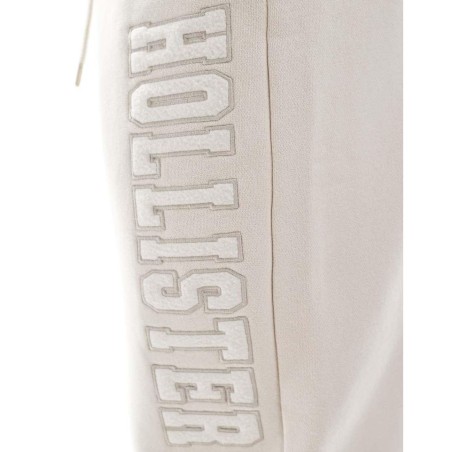 Joggers De Pernera Recta Holgada Con Detalle De Motivo De (Parte De Un Conjunto)- Neutro Hollister de hombre de color Blanco