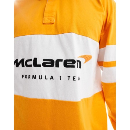 Polo Naranja De Manga Larga Y Estilo Rugby Mclaren De Hollister de hombre de color Naranja