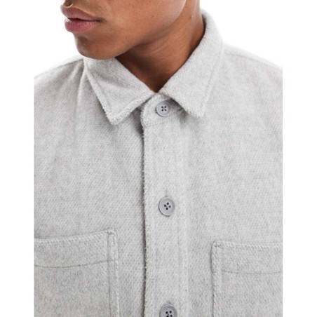 Sobrecamisa Con Acabado Cepillado De Hollister de hombre de color Blanco