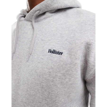 Sudadera Holgada Con Capucha Y Logo Pequeño De Hollister de hombre de color Gris