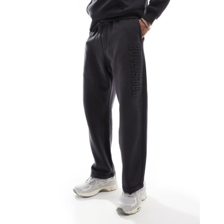 Joggers De Pernera Recta Holgada Con Detalle De Motivo De (Parte De Un Conjunto) Hollister de hombre de color Gris