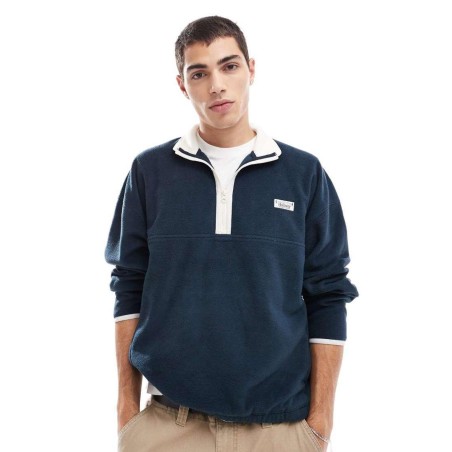 Sudadera Con Media Cremallera Y Detalle De Motivo De Hollister de hombre de color Azul