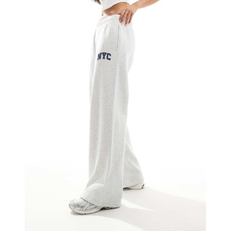 Joggers Grises De Pernera Ancha De de Hollister de color Blanco